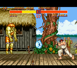 Street Fighter II - The World Warrior (USA) In game screenshot